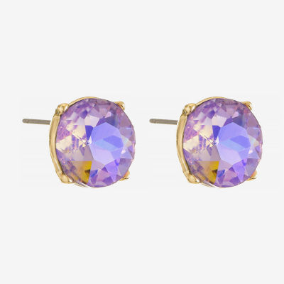 Monet Jewelry Glass 15mm Round Stud Earrings
