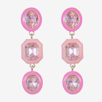Monet Jewelry Glass Round Drop Earrings