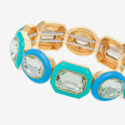Monet Jewelry Glass Round Stretch Bracelet