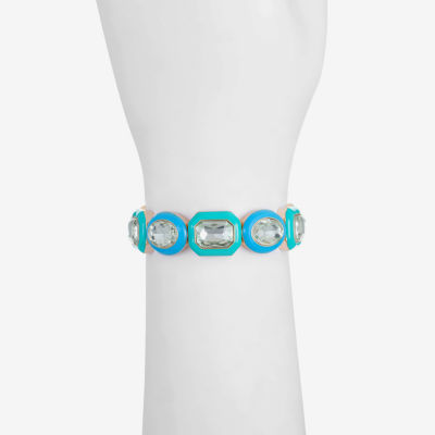 Monet Jewelry Glass Round Stretch Bracelet