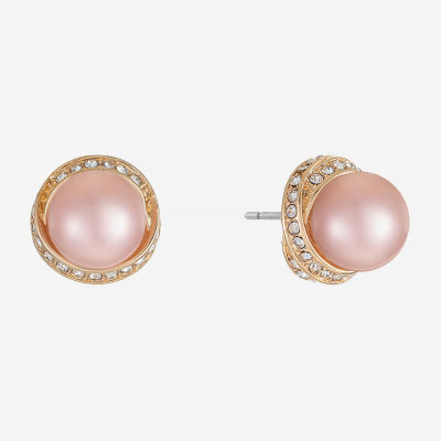 Monet Jewelry Simulated Pearl 12.5mm Round Stud Earrings