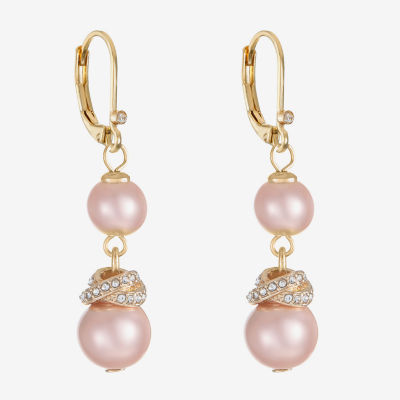 Monet Jewelry Simulated Pearl Round Drop Earrings