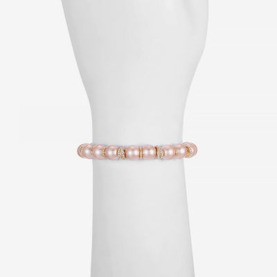 Monet Jewelry Simulated Pearl Round Stretch Bracelet