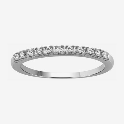 1/ CT. T.W. Natural White Diamond Sterling Silver Wedding Band