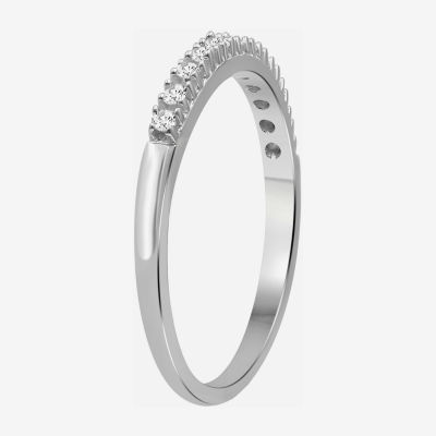 1/ CT. T.W. Natural White Diamond Sterling Silver Wedding Band