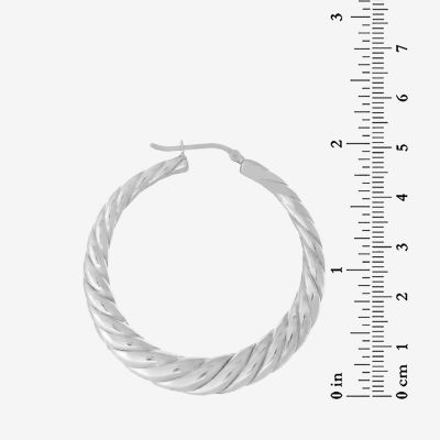 Sterling Silver 48mm Round Hoop Earrings