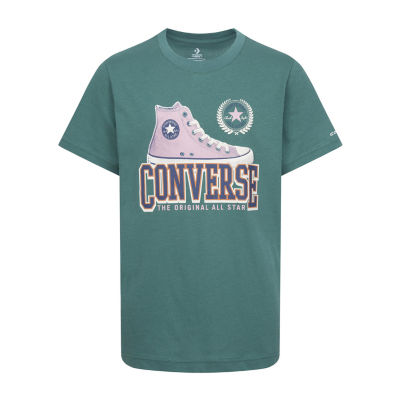 Converse Big Boys Crew Neck Short Sleeve Graphic T-Shirt