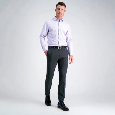 Haggar Mens Slim Fit Flat Front Pant