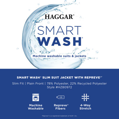 Haggar Smart Wash™ Tech Suit™ Mens Stretch Fabric Slim Fit Suit Jacket