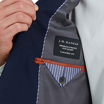 J.M. Haggar™ Mens Grid Stretch Fabric Classic Fit Suit Jacket