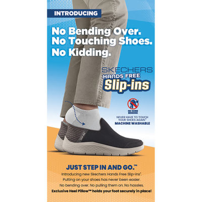 Skechers Mens D'Lux Walker 2.0 Rezinate Hands Free Slip-Ins Slip-On Walking Shoes