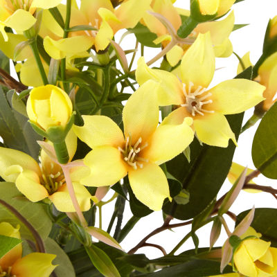 Linden Street 12" Yellow Forsythia Floral Arrangement