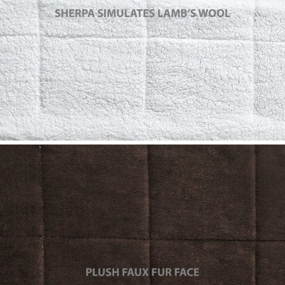 Swift Home Cozy Plush Faux Fur & Sherpa Reversible 3-pc. Midweight Down Alternative Comforter Set