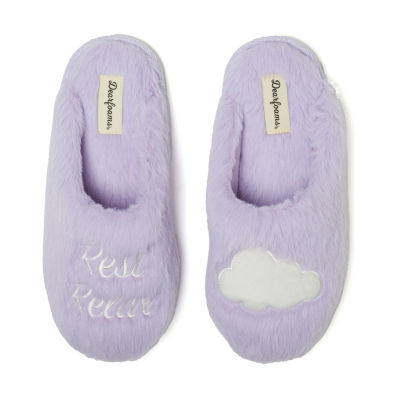 Dearfoams Bailey Fur Scuff Womens Slip-On Slippers