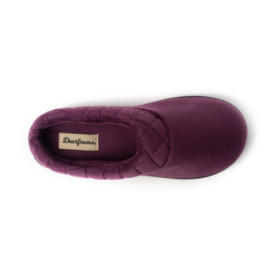 Dearfoams Darcy Velour Scuff Womens Clog Slippers