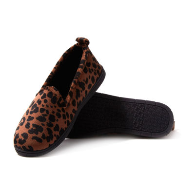 Dearfoams Rachel Velour Closed Back Womens Slip-On Slippers