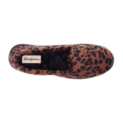 Dearfoams Rachel Velour Closed Back Womens Slip-On Slippers