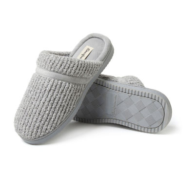 Dearfoams Serena Marled Chenille Scuff Womens Slip-On Slippers