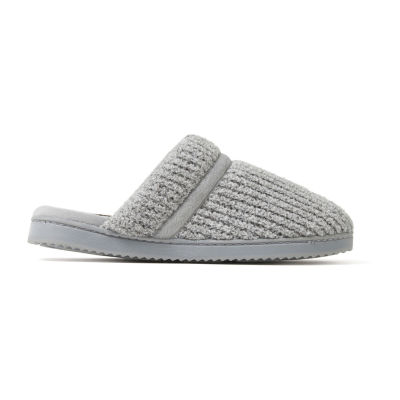 Dearfoams Serena Marled Chenille Scuff Womens Slip-On Slippers