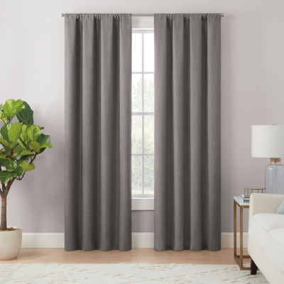 Eclipse Cannes Magnitech 100% Blackout Rod Pocket Single Curtain Panel