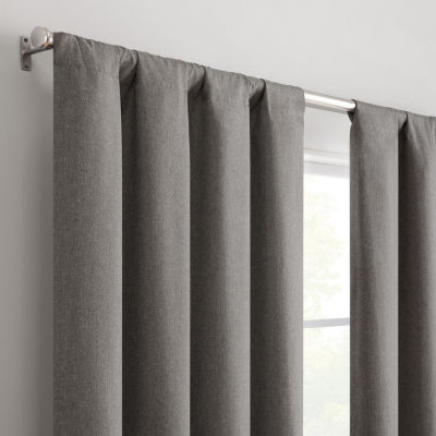 Eclipse Cannes Magnitech 100% Blackout Rod Pocket Single Curtain Panel