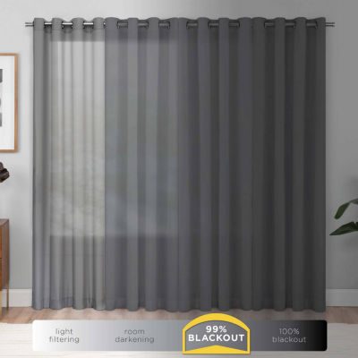 Eclipse Kendall Blackout Rod Pocket Single Curtain Panel