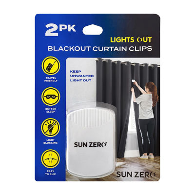 Sun Zero Lights Out Blackout Clips 2-pc. Curtain Holdback