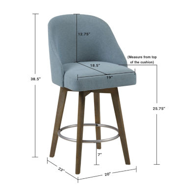 Madison Park Walsh Counter Stool Counter Height Upholstered Swivel Bar Stool