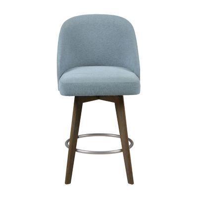 Madison Park Walsh Counter Stool Counter Height Upholstered Swivel Bar Stool