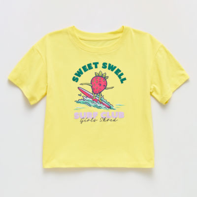 Xersion Little & Big Kid Girls Crew Neck Short Sleeve Regular Fit Graphic T-Shirt