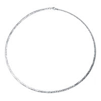 Made in Italy Sterling Silver Diamond-Cut Omega Necklace, One Size , Various