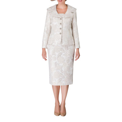 Giovanna Signature Brocade Skirt Suit-Plus, Color: Champagne - JCPenney