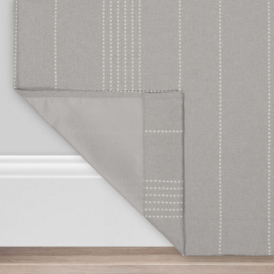 Eclipse Ronneby Stripe Grommet Top Blackout Single Curtain Panel