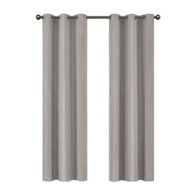 Eclipse Ronneby Stripe Grommet Top Blackout Single Curtain Panel