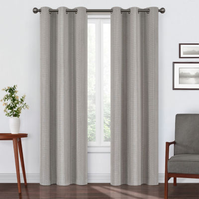Eclipse Ronneby Stripe Grommet Top Blackout Single Curtain Panel