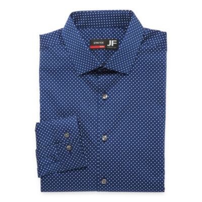 J. Ferrar Slim Ultra Comfort Mens Slim Fit Easy Care Stretch Fabric Long Sleeve Dress Shirt