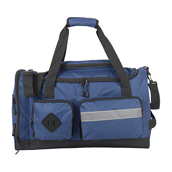 Navy Blue Rolling Duffle Bag