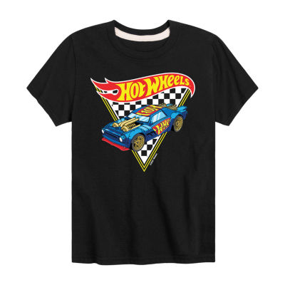 Little & Big Kid Boys Crew Neck Short Sleeve Regular Fit Hot Wheels Graphic T-Shirt