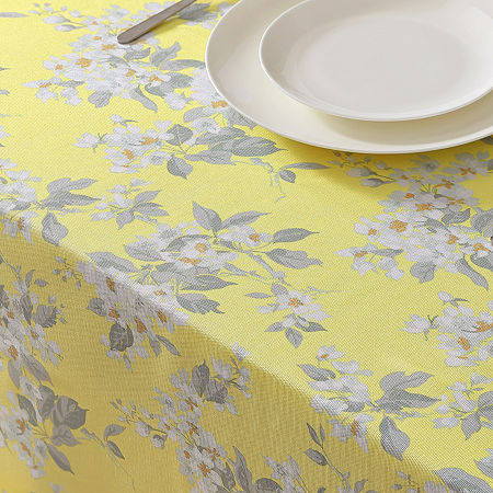 Laura Ashley Easy Care Tablecloth - Apple Blossom, One Size, Yellow