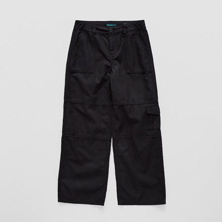 Thereabouts Little & Big Kid Girls Straight Cargo Pant, 5, Black