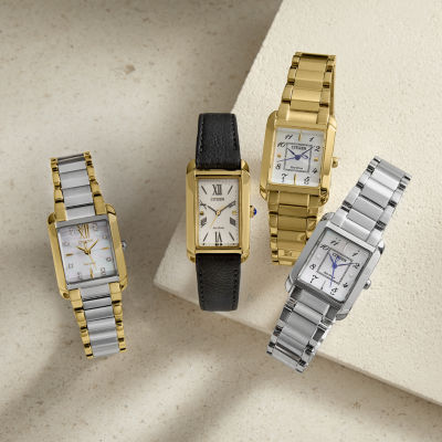 Citizen Bianca Womens Gold Tone Stainless Steel Bracelet Watch