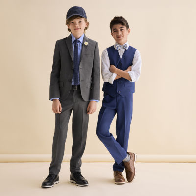 Stafford Little & Big Kid Boys Point Collar Long Sleeve Dress Shirt