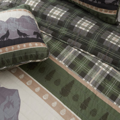 Linery Mountainscape Reversible Quilt Set
