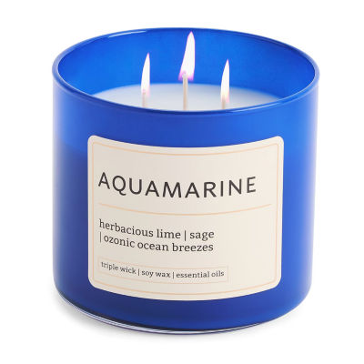 Distant Lands Aquamarine 3-Wick Scented Jar Candle