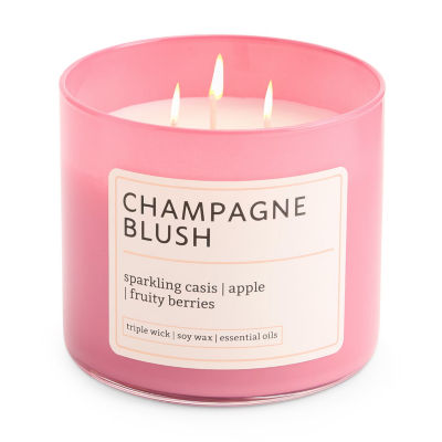 Distant Lands Champagne Blush 3-Wick Scented Jar Candle