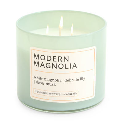 Distant Lands 14oz Modern Magnolia 3-Wick Scented Jar Candle