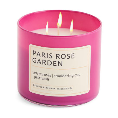 Distant Lands Paris Rose Garden 3-Wick Scented Jar Candle