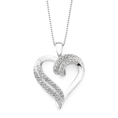 Jcpenney diamond heart deals necklace