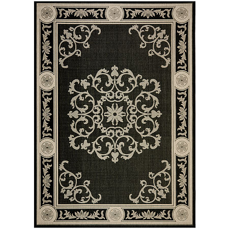 Courtyard Medallion Delight Indoor/Outdoor Rectangular Rugs, One Size, Multiple Colors