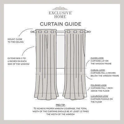Exclusive Home Curtains Delano Grommet Top Light-Filtering Set of 2 Outdoor Curtain Panel